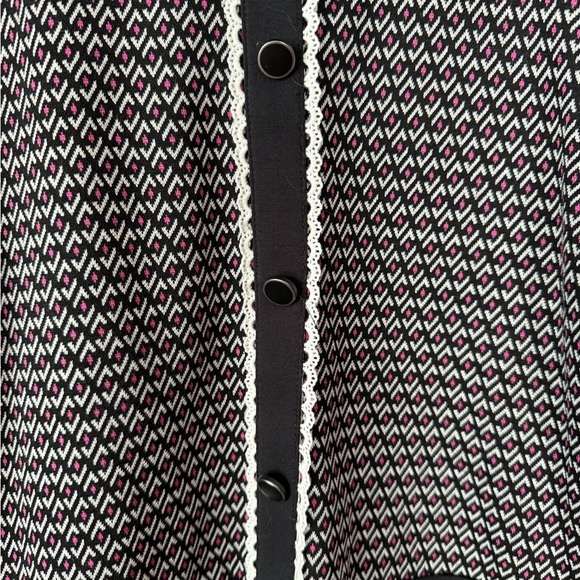 Modcloth Black and Pink Textured Dress Size 3X - Picture 3 of 8